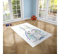 Oedim - Tappeto per Bambini, Motivo Coniglietto per camerette, in PVC, 95 x 120 cm, Tappeto in Vinile, Decorazione per la casa, Pavimento sintasol