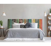 Oedim Testiera letto in PVC, 150 x 60 cm, multicolore, montaggio a parete, motivo tropicale