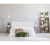 Oedim - Testiera Letto in PVC Stampato Bianco, 115 x 60 cm, Disponibile in Diverse Misure, Leggera, Elegante, Resistente