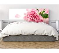 Oedim Testiera per Letto in PVC, con Fiore, 150 x 60, Rosa e Bianco, 150X60CM