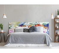 Oedim Testiera per letto in PVC con stampa digitale | Città colorata 115 x 60 cm | Testiera originale ed economica