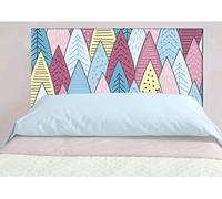 Oedim Testiera per Letto in PVC, Motivo pini, 150 x 60 cm, Pegasus, Multicolore, 150x60cm