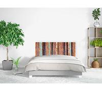 Oedim Testiera per letto in PVC stampa digitale | imitazione legno antico verticale 100 x 60 cm | Testiera originale ed economica