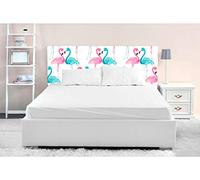 Oedim - Testiera per Letto in PVC, Stampa Digitale, Motivo: Fenicotteri Blu e Rosa, 100 x 60 cm, Disponibile in Diverse Misure
