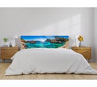 Oedim Testiera per letto, motivo: paesaggio marino Mallorca, Isole Baleari, testiera decorativa per letto, decorazione per camera da letto