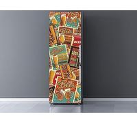Oedim Vinile Frigorifero Francobolli Birra Premium 200 x 70 cm | Adesivo Resistente e di Facile Applicazione | Adesivi per Frigorifero Economici ed Eleganti