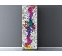 Oedim Vinile per Frigorifero colorato 185 x 70 cm Resistente e di Facile Applicazione | Adesivo Decorativo dal Design Elegante, Multicolore, 185x70
