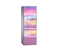 Oedim Vinile per Frigorifero, Motivo: Alba sulla Spiaggia, 185 x 60 cm, Adesivo Resistente ed Economico, Multicolore, 185x60cm