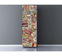 Oedim Vinile per frigorifero targhe cibo, vinile premium, 200 x 70 cm, adesivo resistente e di facile applicazione, adesivo decorativo dal design elegante