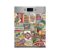 Oedim Vinile per lavastoviglie, motivo matricole, in vinile decorativo per lavastoviglie, decorazione per cucina, adesivo lavastoviglie