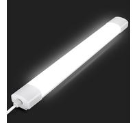 Oeegoo 60CM Luce per cantina a LED, Plafoniera a LED da 20W 2000LM, Luce per seminterrato a LED IP66, Luce da bagno per seminterrato, Officina, Ufficio