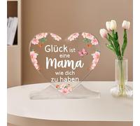 oeeo Regalo per la mamma, in acrilico, a forma di cuore, per la casa, per la mamma, per il compleanno, per la figlia, per la festa della mamma