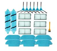 OEFNOCLKG Compatibile con Cecotec Conga 5490 6090 7090 Robot Aspirapolvere Panno for Mocio Spazzola Laterale/Rullo Morbido Ruote Filtro Parti(Set3)