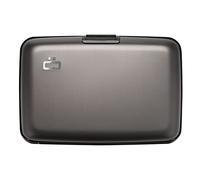 ÖGON -DESIGNS- Porta carte in alluminio, protezione RFID contro frodi e demagnetizzazione, portafoglio compatto, modello Smart Case STOCKHOLM V1 (Titanium)