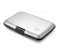 ÖGON -DESIGNS- Porta carte in alluminio, protezione RFID contro frodi e demagnetizzazione, portafoglio compatto, modello Smart Case STOCKHOLM V1 (Argento)