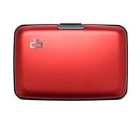 ÖGON -DESIGNS- Porta carte in alluminio, protezione RFID contro frodi e demagnetizzazione, portafoglio compatto, modello Smart Case STOCKHOLM V1 (Rosso)