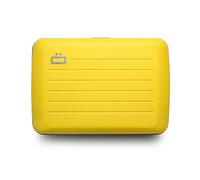 ÖGON Smart Wallets - Portafoglio Stockholm V2 in alluminio - Chiusura in metallo - Porta carte a prova di RFID - Capacità fino a 10 carte e biglietti (Taxi Yellow Vernice opaca)