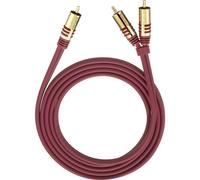 Oehlbach 20565 RCA Audio Cavo a Y [2x Spina RCA - 1x Spina RCA] 5.00 m Rosso