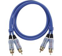 Oehlbach 2701 RCA Audio Cavo [2x Spina RCA - 2x Spina RCA] 1.00 m Blu contatti