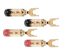 Oehlbach 3033 Connettore per altoparlanti Spina dritta Oro, Rosso, Nero 4 pz.