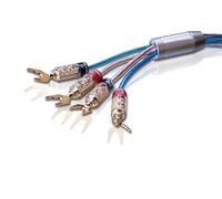 Oehlbach Bi Tech 4.4 B, altoparlanti bi-wiring placcati argento 2 x 2,5 / 2 x 4,0 mm², con connettore a banana, lunghezza: 2,0 m