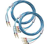 Oehlbach Bi-Tech 4 B (2 x 4m) - Cavo per altoparlante o diffusore, assemblato, Compatibile bi-wiring, 4 mm², Banane
