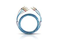 Oehlbach Bi Tech 4B 300 - Set di cavi per altoparlante, 2 x 2,5/2 x 4,0 mm² con connettore a banana, 2 x 3 m, colore: blu/rame