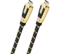 Oehlbach Carb Connect Ultra High Speed HDMI 2.1 Kabel - 48 Gbps, 8K/60Hz, 4K/120Hz, monokristallines HPOCC® Kupfer, 24kt vergoldete Kontakte, 4-fach Abschirmung, Vollmetallstecker, Gewebemantel - 1,2m