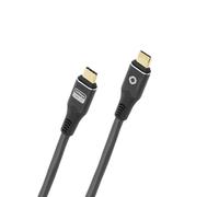 OEHLBACH Cavo USB Pulse CC - USB TYPE-C® - Velocità dati 20 Gbps, ricarica rapida 240 W, guaina TPE, conduttore interno OFC, antracite - 3 m
