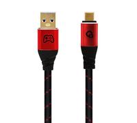 OEHLBACH GAMING New Game Red - Cavo USB Type-A a Type-C da 10 Gbps - Potenza di ricarica fino a 60 W - Doppia schermatura - contatti placcati oro - 3 m - Cavo da gioco con guaina in tessuto - rosso