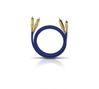 Oehlbach NF 1 Master 100 - Eccellente cavo cinch audio stereo analogico - 2x Cinch/2x Cinch, spina in metallo, schermatura - 1 m - blu