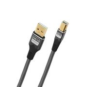 OEHLBACH Pulse AB - Cavo USB tipo A a tipo B - Velocità dati 480 Mbps, guaina TPE, conduttore interno OFC, schermatura effettiva a 2 strati, antracite - 5 m