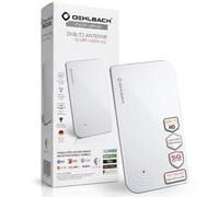 Oehlbach Scope Vision 5G DVB-T2 HD Antenna - Antenna digitale da camera - Amplificatore attivo DVB-T - Successore del nostro vincitore del test - con filtro 5G - Bianco