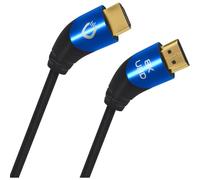 OEHLBACH Shape Magic 40-8K - Cavo HDMI Ultra High Speed 2.1, certificato 48 Gbps (connettore angolare a 40 gradi, schermatura a 3 ingressi in rame OFC, connettore in metallo pieno), 3 m, colore: Nero