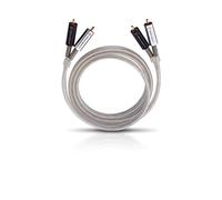 Oehlbach Silver Express 50 - Set di cavi RCA stereo premium per lettori CD e amplificatori, SPOFC e doppia schermatura, 0,5 m, colore: Argento