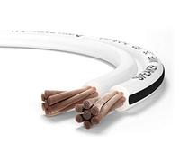 Oehlbach Speaker Wire SP-25 - Cavo per altoparlanti stereo HI-FI, cavo per altoparlanti con OFC (rame senza ossigeno) 2x2,5 mm² mini cavo per altoparlanti a bobina - bianco 20m