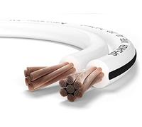Oehlbach Speaker Wire SP-40 - Cavo per altoparlanti stereo HI-FI - cavo per altoparlanti con OFC (rame senza ossigeno) 2x4,0 mm² - cavo per altoparlanti a mini bobina - bianco 10 m