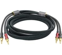 Oehlbach Transform Dual Plug - Cavo per altoparlante con connettori intercambiabili a banana e capicorda - Rame OFC 300 W di potenza, eccellente conduttività, connettori flessibili, placcato oro 24