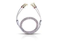 OEHLBACH Twin Mix Two 300 - Lautsprecherkabel-Set versilbert 2 x 6,0 mm², mit Kabelschuh-Verbinder - Made in Germany - 2 x 3 m - glasklar