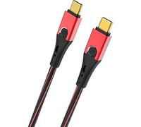 OEHLBACH USB Evolution CC - Cavo USB 3.1 USB-C a 3.1 USB-C (cavo di ricarica e dati) nero/rosso - 2 m