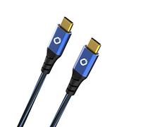 OEHLBACH USB Plus CC - USB-Kabel für Smartphones 2 x Typ C 3.1 - PVC-Mantel - OFC, blau/schwarz - 3m