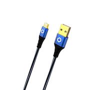 OEHLBACH USB Plus Micro - USB-Kabel für Android - USB Typ A 2.0 zu MicroB - PVC-Mantel - OFC, blau/schwarz - 5m