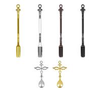 OEIOTEI Set di 6 cucchiai da laboratorio in acciaio inox per campionamento di laboratorio, cucchiai da tabacco, cucchiaio di metallo per sali e sabbia