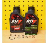 Oelwechselset Olio Motul 300V Factory Line 15W50 Per KTM 450 EXC SX MXC 03-07