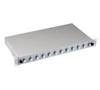 EMACHINE - Cassetto Ottico 19'' Estendibile Con 12 Bussole E 24 Pigtails Lc Duplex Monomodale Os2 - SPEDIZIONE GRATUITA