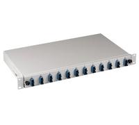 Oem Cassetto Ottico 19'' Assemblato con 12 Bussole e 24 Pigtails SC Duplex Monom
