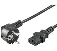 OEM Cavo Alimentazione TRIPOLARE per Computer, Monitor, STAMPANTI, SCHUKO ANGOLATO, 5 Metri Nero