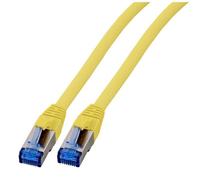 Oem Cavo di Rete Patch in Rame Cat.6A S/FTP TPE Cat.7 Ultraflex Giallo 0,15m