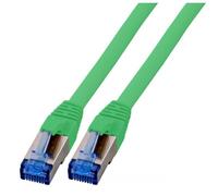 Oem Cavo di Rete Patch in Rame Cat.6A S/FTP TPE Cat.7 Ultraflex Verde 0,15m