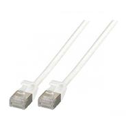 Oem Cavo di Rete Patch in Rame Cat.6A U/FTP TPE 4mm Ultraflex Bianco 0,5m